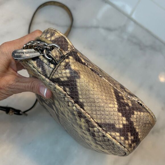 Michael Kors Bag Purse Crossbody Handbag Snake Print Leather Pocketbook - Picture 7 of 16